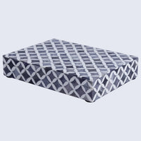 Decorative Storage Box Star Pattern  Bone & Resin Inlay - Grey, 7 Sizes