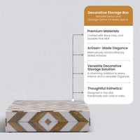 Marquet Array Resin & Wood Inlay Storage Box - 8 Sizes