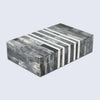 Decorative Storage Box Patisserie Cafe Bone & Resin Inlay, Grey - 7 Sizes