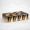 Black Golden Resin Inlay Decorative Storage Box - 7 Sizes
