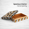 Black Golden Resin Inlay Decorative Storage Box - 7 Sizes