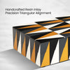 Black Golden Resin Inlay Decorative Storage Box - 7 Sizes