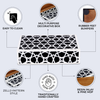Decorative Storage Box Zellij Collection Resin Inlay, Black-White, 7 Sizes