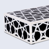 Decorative Storage Box Zellij Collection Resin Inlay, Black-White, 7 Sizes