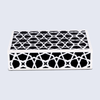 Decorative Storage Box Zellij Collection Resin Inlay, Black-White, 7 Sizes