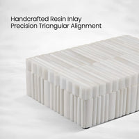 Ivory Stem Bone Inlay Decorative Storage Boxes Centerpiece
