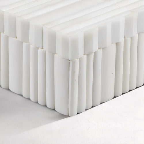 Ivory Stem Bone Inlay Decorative Storage Boxes Centerpiece
