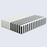 Black White Resin Inlay Decorative Storage Box – Mono Lead Collection (7 Sizes)