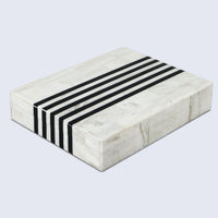 Black White Resin Inlay Decorative Storage Box – Mono Sprint Collection (7 Sizes)