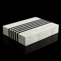 Black White Resin Inlay Decorative Storage Box – Mono Sprint Collection (7 Sizes)