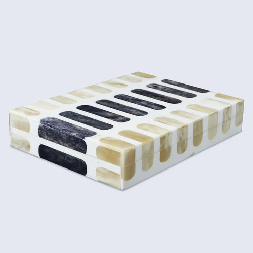 Decorative Box Patisserie Caramel Collection Bone & Resin Inlay 7 Sizes