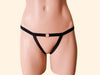 BDSM Crotchless O Ring Thong Lingerie Panty