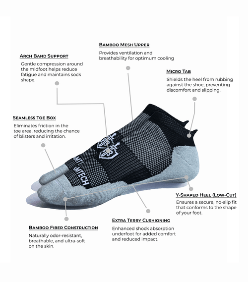 Bamboo Performance Low-Cut Athletic Socks Bamtech
