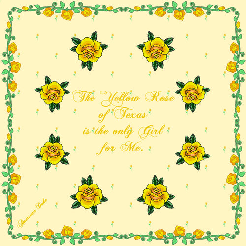 American Duke Apparel Company Bandana - Yellow Rose of Texas
