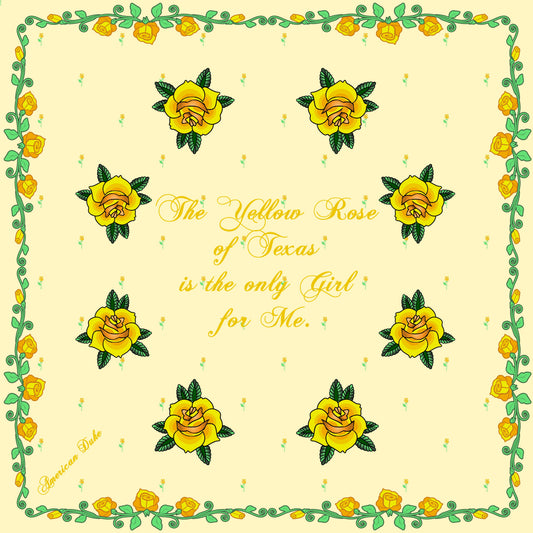 American Duke Apparel Company Bandana - Yellow Rose of Texas
