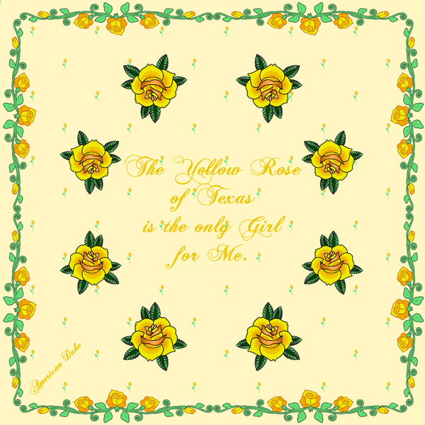 American Duke Apparel Company Bandana - Yellow Rose of Texas