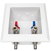 1/2" PEX Crimp (F1807) Inlet, Faucet Outlet Box, with Installed 1/4 Turn Ball Valve Plumbingsell