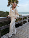 Basics Eggshell Wide Leg Sweatpant