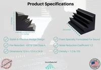 Grid Style Acoustic Foam Panels - Acoustic Foam Room Kits