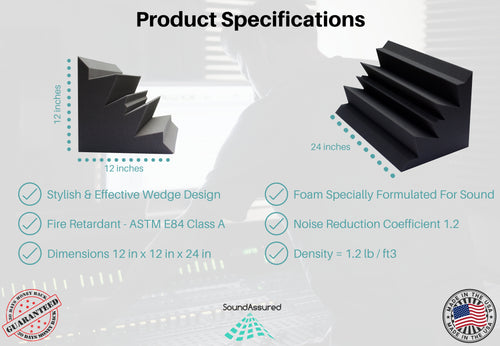 Grid Style Acoustic Foam Panels - Acoustic Foam Room Kits