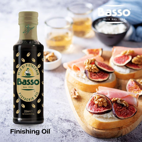 Basso 1904 100% Pistachio Oil – Cold-Pressed Italian Specialty Oil – 250 ml