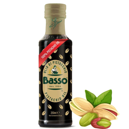 Basso 1904 100% Pistachio Oil – Cold-Pressed Italian Specialty Oil – 250 ml