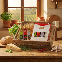 Basso 1904 Infused Extra Virgin Olive Oil Gift Set – Garlic, Chili, Rosemary & Basil – 4 x 8.5 fl oz (250 ml)