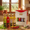 Basso 1904 Infused Extra Virgin Olive Oil Gift Set – Garlic, Chili, Rosemary & Basil – 4 x 8.5 fl oz (250 ml)