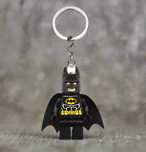 Batman Minifigure Custom Keychain - Brick-Compatible – New