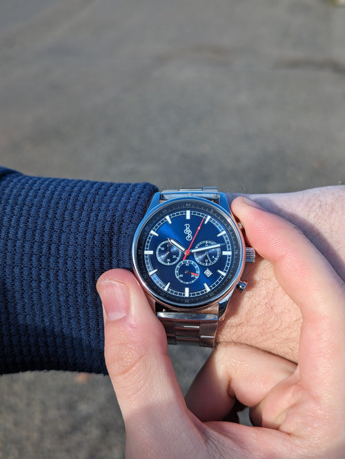 Blue Sport Chronograph The Beyond Boring Watch Company