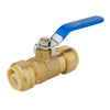 10 Pcs 1" Push Fit Ball Valve, Blue (Lead Free)