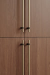 Brushed Bronze "Bond" T-Bar Dual Finish Knob and Pulls Euro • Knobs