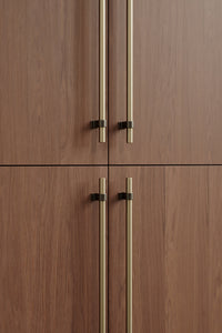 Brushed Bronze "Bond" T-Bar Dual Finish Knob and Pulls Euro • Knobs