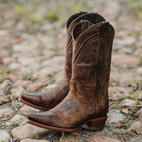 Cheyenne Cowgirl Boots | Women's Snipped Toe Leather Boots (M50041)