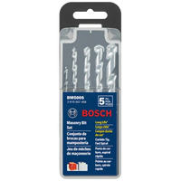 BOSCH BM5005 5 pc. Fast Spiral Rotary Masonry Bit Set