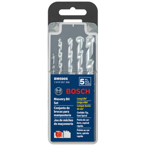 BOSCH BM5005 5 pc. Fast Spiral Rotary Masonry Bit Set
