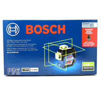 BOSCH GLL3-330CG-B 360-Degree Green Beam Three-Plane Line Laser Level with 2 Batteries