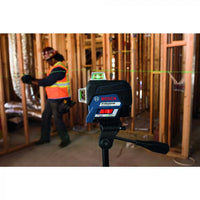 BOSCH GLL3-330CG-B 360-Degree Green Beam Three-Plane Line Laser Level with 2 Batteries