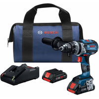 BOSCH GSB18V-755CB25 18V Brute Tough Hammer Drill w/ 2 4.0Ah Core Compact Batteries - GSB18V-755CB25
