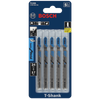 BOSCH T118A 5 pc. 3-5/8 In. 17-24 TPI Basic for Metal T-Shank Jig Saw Blades