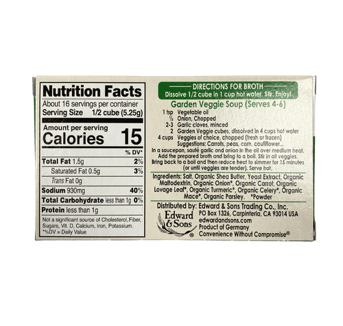 Bouillon Cubes, Vegan