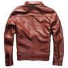 Bron Men’s G1 Cowhide Leather Jacket – Tan & Black Vintage Style
