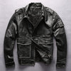 Bron Men’s G1 Cowhide Leather Jacket – Tan & Black Vintage Style