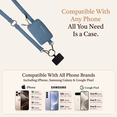 Clip & Go Strap w/Pouch Brushed Vegan Leather
