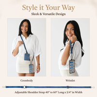 Clip & Go Strap w/Pouch Brushed Vegan Leather