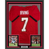 Framed Autographed/Signed Bucky Irving 35x39 Tampa Bay Red Football Jersey Beckett BAS COA