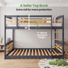 Solid Wood Twin Over Twin Bunk Bed For Kids