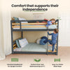 Solid Wood Twin Over Twin Bunk Bed For Kids