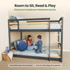 Solid Wood Twin Over Twin Bunk Bed For Kids