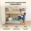 Solid Wood Twin Over Twin Bunk Bed For Kids